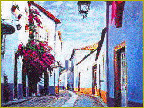 Street Scene in the Old Quarter, Cascais, Portugal