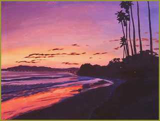 Sunset at Butterfly Beach, Montecito