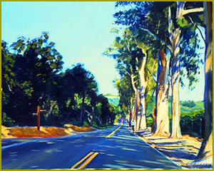 East Valley Road-Afternoon Shadows, Montecito