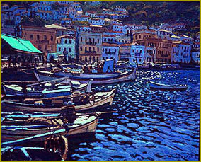 Rhythms in Blue, In the Harbour, Ithion, Greece